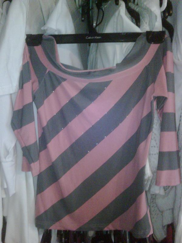 pink & grey shirt - $5